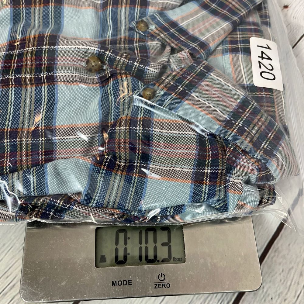 Brooks Brothers Shirt Mens Size L Blue Plaid Long Sleeve Woven in Italy Cotton - Picture 12 of 12